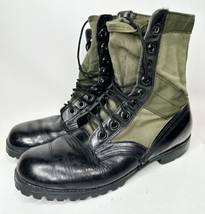 US Military Jungle Boots Size 10 Green Black Vibram Soles  - £70.07 GBP