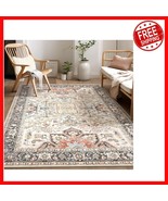 5x7 Washable Floral Area Rug - Vintage Oriental Design for Living Room &amp;... - $74.24