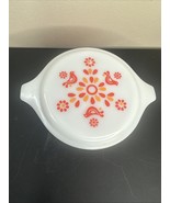 PYREX 1.5 PT. Friendship Birds Casserole Dish Solid Red Bowl Lid 472 - $69.85 CAD
