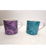 Jonathan Adler Malachite Coffee Mug Cup Lot 2 Purple Blue - £50.52 GBP