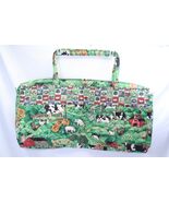 Large Quilted Shoulder Bag Farm Print  27  x 14  x 3&quot; Wide Purse - $22.53