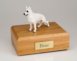 German Shepherd White Pet Funeral Cremation Urn Avail in 3 Diff Colors &amp; 4 Sizes - £135.56 GBP+