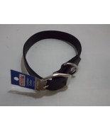 Petco Brown Leather Dog Collar, For Neck Sizes 22&quot; Large 4 adjustment holes - $17.61