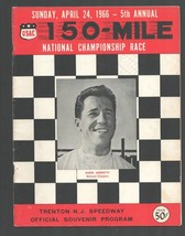 Trenton Speedway USAC Indy Car Race Program 4/24/1966-Mario Andretti-AJ Foyt-... - £79.90 GBP