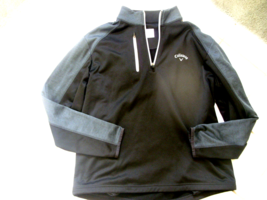 CALLAWAY Men&#39;s Sweatshirt  1/4 zip collar black pullover sport Medium GOLF - £14.93 GBP
