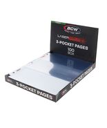 2 packs of 100 (200) BCW LaserWeld 3-Pocket Currency Pages - $1,406.20 MXN