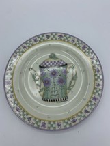 Sakura Oneida Lavender Tea Garden Salad Plate Grape Hyacinth Teapot Debbie Mumm - £8.59 GBP