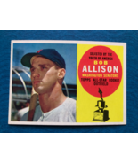 1960 TOPPS BASEBALL CARD BOB ALLISON #320 (NM) - $9.00