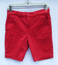 J.Crew Crewcuts Boy&#39;s Red Sz 14 Cotton Canvas Chino Bermuda Shorts - $23.74