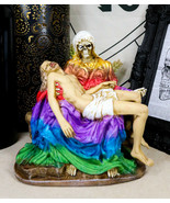 Ebros Santa Muerte Piadosa Rainbow Robe Statue La Pieta Of The Most Holy... - $54.87 CAD