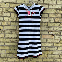 Marimekko Youth Girl&#39;s Striped Black &amp; White Cotton Knit Dress Size XL NWT USA - £23.03 GBP