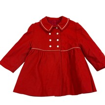 1950s Red Girls Coat Kute Kiddies Classic Double-Breasted Union Made - $48.00