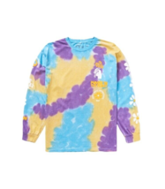 NEFF Men&#39;s Power to the Planet Tie Dye Long Sleeve T-Shirt Multicolor Size M - £23.35 GBP