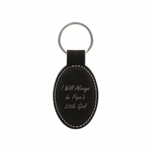 Grandpa Gifts I Will Always be Papa&#39;s Little Girl Engraved Leatherette K... - £8.76 GBP