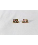 Hello Kitty Gold Pierced Earrings | Momoberry Sanrio - $910.98 MXN