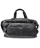 $598 BOCONI Tyler Cargo Black Leather Duffel Bag - £176.00 GBP