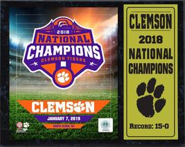 Encore Clemson Tigers 2018 National Champions 12&quot;x15&quot; Logo Plaque - £23.71 GBP