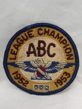 1952-1953 League Champion ABC Embroidered Iron On Patch 3&quot; - £15.81 GBP