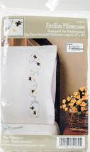 Tobin Stamped For Embroidery Pillowcase Pair 20&quot;X30&quot;-Fireflies - £15.51 GBP