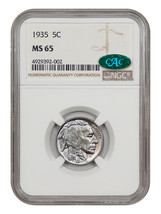 1935 5C NGC/CAC MS65 - £139.67 GBP