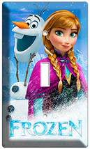 Disney Frozen Anna Olaf Single Light Switch Plate Children&#39;s Girls Room Bedroom - £8.78 GBP