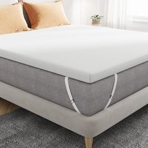 Sweetnight Full Mattress Topper, 2 Inch Cooling Gel Infused Foam, Full Size - £62.77 GBP