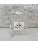 Vintage CHANEL No 19 PARFUM Glass Bottle 5.25” x 3" w/ Stopper Rare! 6.7... - $296.01