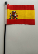 Spain Desk Flag 4&quot; x 6&quot; Inches Espana - £4.95 GBP