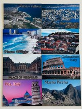 x8 Refrigerator Magnets World Travels Italy Portugal Cancun Canada - £15.57 GBP