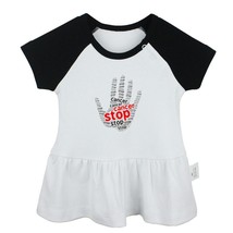 Stop Cancer &amp; Fight Cancer Newborn Baby Dress Toddler Infant 100% Cotton Clothes - £10.51 GBP
