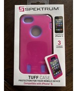 Spektrum iPhone 5 Tuff Case Pink Purple NEW 3 Layers Of Protection - £6.75 GBP