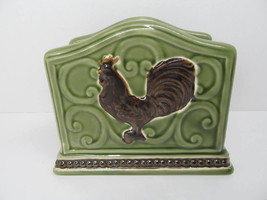 Cracker Barrel Elegant Rooster Green Napkin Holder EUC - £14.39 GBP