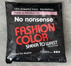 No Nonsense Pantyhose 156 Cream Ivory Size A Petite to Medium Sandalfoot... - $122.39 MXN