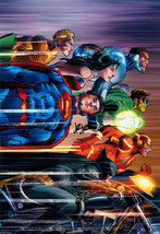 DC Comics Art Print SIGNED by John Romita Jr. ~ JLA Batman Superman Wonder Woman - £46.59 GBP