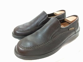 Mephisto Mens Air Jet Brown Pebble Leather Loafers Slip On Casual Shoes Sz 10 - £53.35 GBP