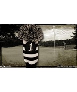 Driver #1 Vintage Retro Pom Pom Head Cover Knit Sock Black White Golf He... - $23.89 CAD