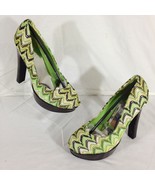 Shoes of Soul Women&#39;s Green Fabric Stiletto Pumps/Shoes Size 6 - £10.03 GBP