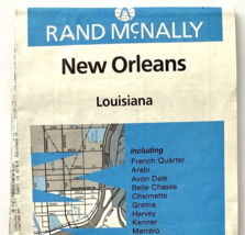 1985 Vintage New Orleans Rand McNally Street Roadmap - $14.95