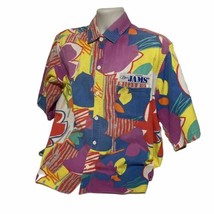 Vintage 80s Surf Line Original Jams Hawaiian Shirt Sz XL Scribbles Retro - £73.06 GBP