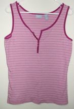 Women Canyon River Blues Sleeveless Burgundy Cotton Tank Top Size XL - $6.95