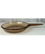 Corning Vision Ware Amber 10 Inch Skillet Fry Pan Waffle Glass Cookware ... - £19.78 GBP