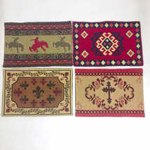 Southwestern Design Tapestry Jacquard Set of 4 Different Place mats  #X020 - £15.54 GBP