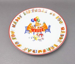Tiffany &amp; Co 1997 Alphabet Bears Birthday Party 11 3/4&quot; Porcelain Cake P... - £63.94 GBP