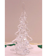  Clear Art Glass Crystal Figural Christmas Tree  8.5&quot; High  - $58.99