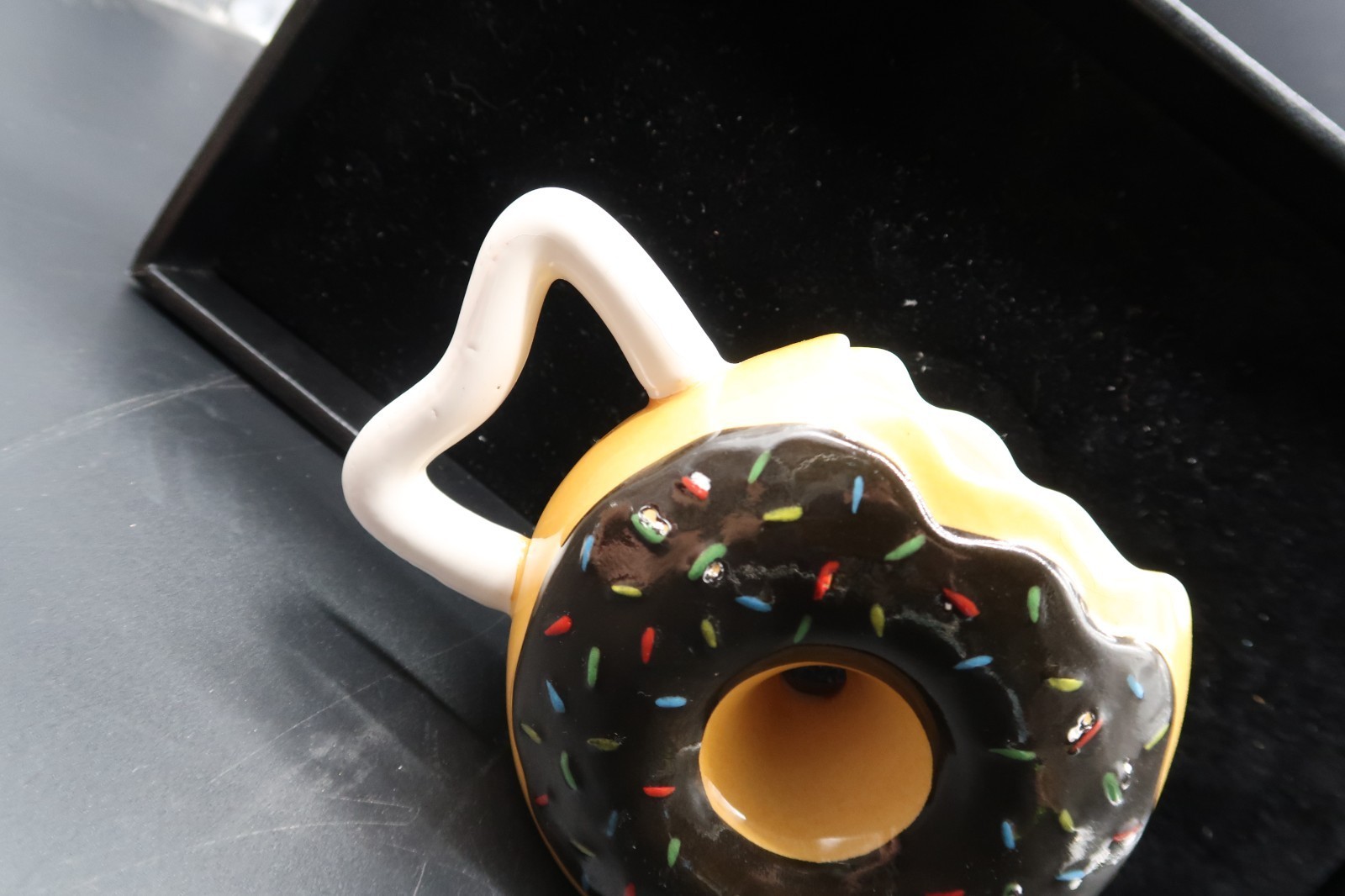 Donut Shaped Coffee Mug Cup MMMMM... Donuts Frosted Sprinkles Big Mouth Inc. Item image 9