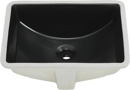 Plaisir 18.5&quot; Rectangle Undermount Bathroom Sink In Matte Black - $1,123.10 MXN