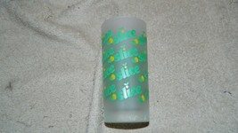 Rare Vintage Slice Lemon Lime Frosted Drinking Glass 5&amp;1/2 Inch Free Usa Ship - £14.93 GBP