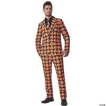 Pumpkin Suit Costume Orange Adult Mens Jacket Pants Tie Halloween 1-Size... - £87.12 GBP