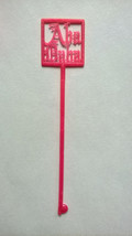 Aba Baba Swizzle Stick Stirrer AFB? Military? Red plastic - £7.51 GBP