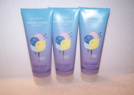Bath &amp; Body Works Cotton Candy Clouds Ultimate Hydration Body Cream x3 - £28.66 GBP